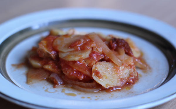 Klassisk bacalao med mye tomatsmak